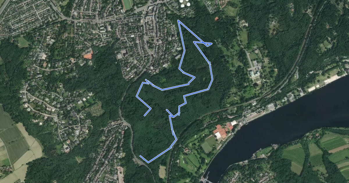 Маршрут Rundwanderweg Kruppwald A2 на спутниковом снимке