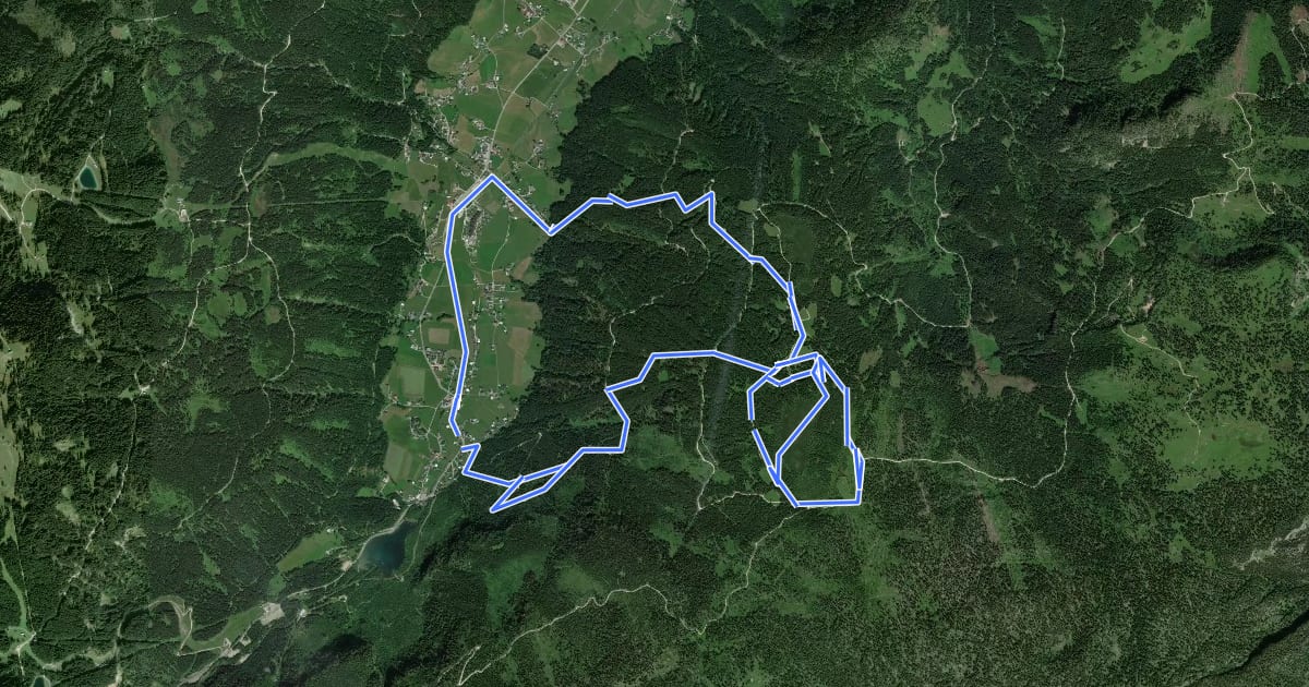 Маршрут Rundwanderweg Löckersee Gosau на спутниковом снимке