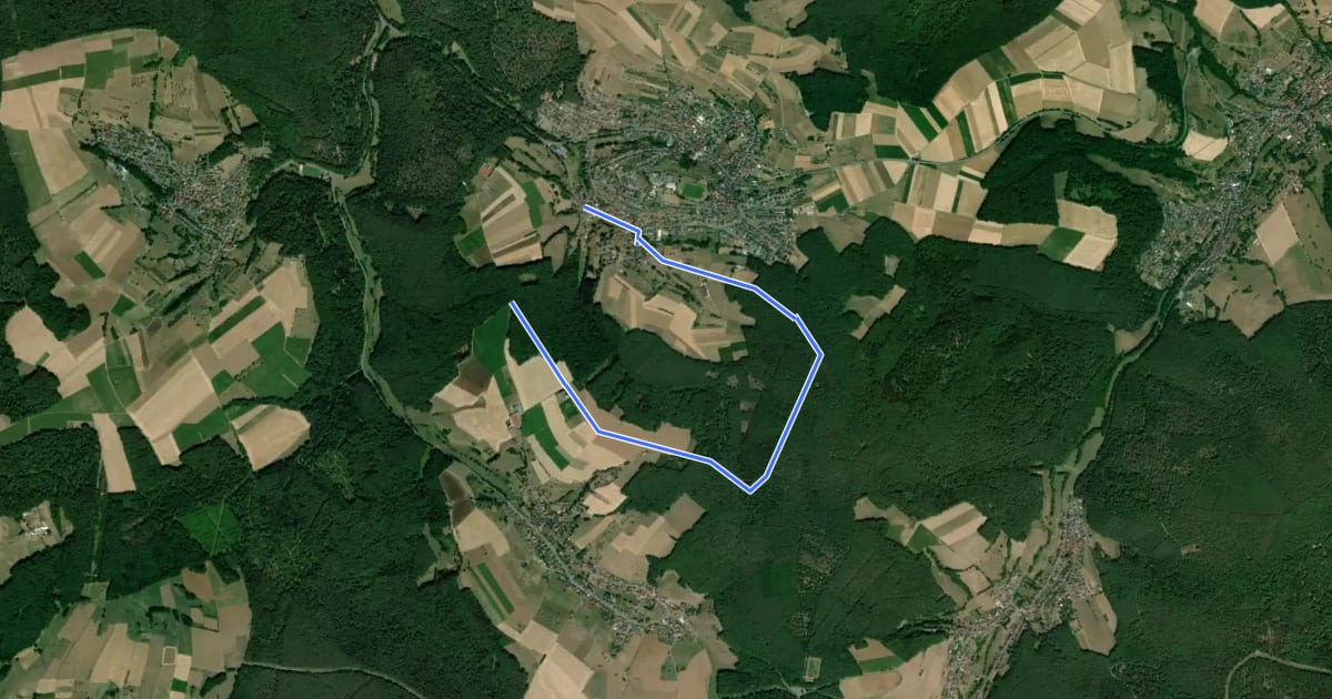 Маршрут Rundwanderweg Lützelbach 1 : Kastell-Weg на спутниковом снимке
