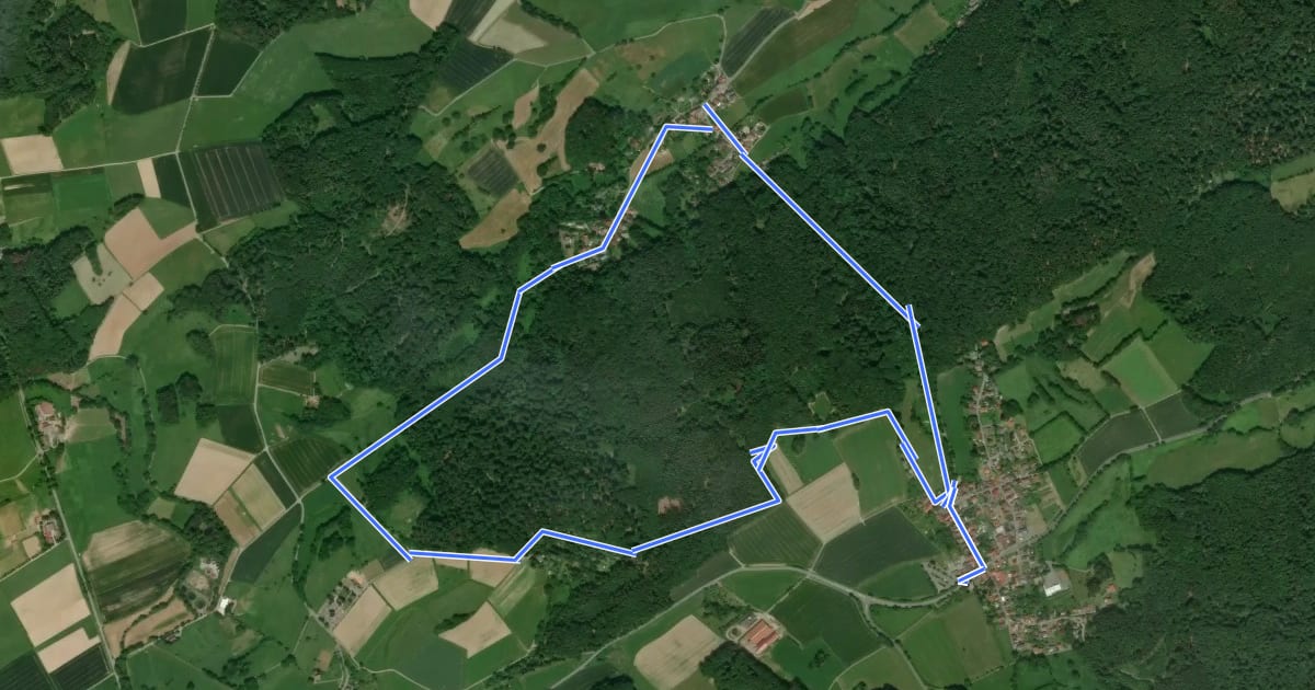 Маршрут Rundwanderweg Lützelbach 3 на спутниковом снимке
