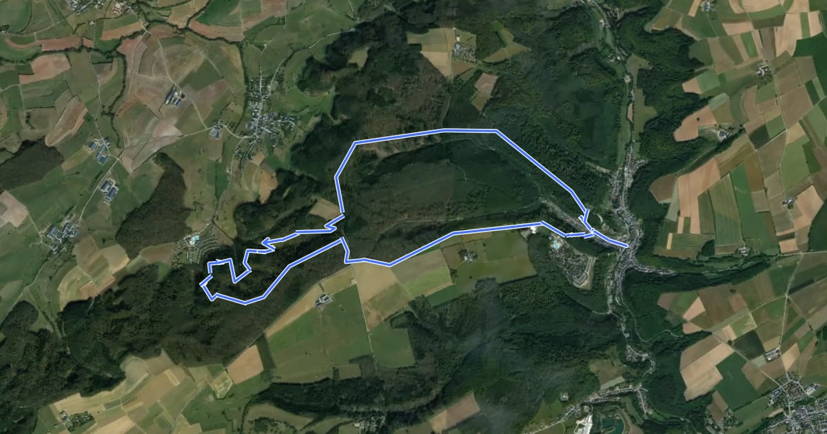 Маршрут Rundwanderweg L4 на спутниковом снимке