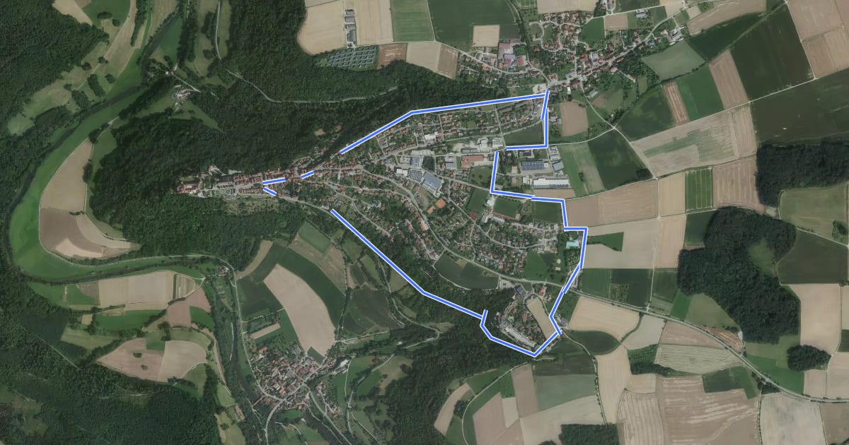 Маршрут Rundwanderweg Langenburg 7: Rund um Langenburg на спутниковом снимке