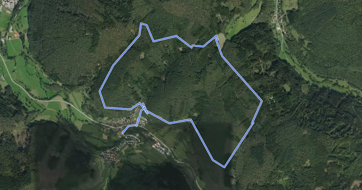Маршрут Rundwanderweg Langenthal 1: на спутниковом снимке