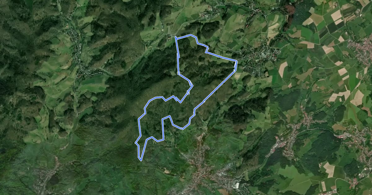 Маршрут Rundwanderweg Lautertal 1: Felsenmeer-Rundweg на спутниковом снимке