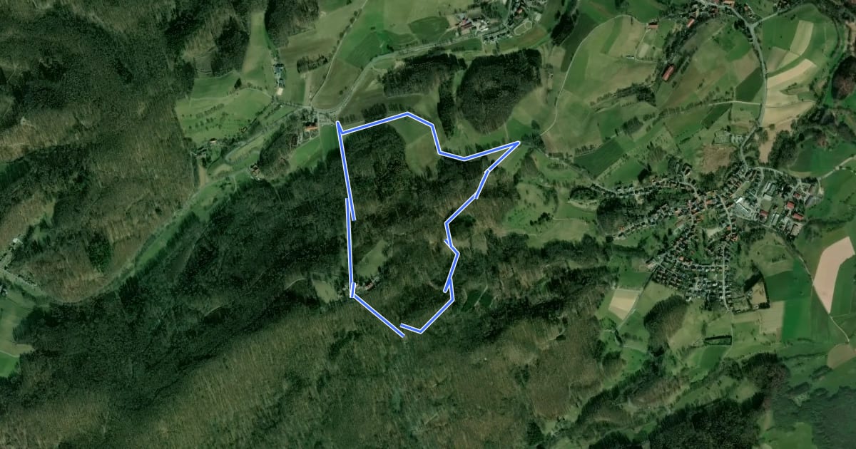 Маршрут Rundwanderweg Lautertal Kuralpe 7: Felsberg-Weg на спутниковом снимке