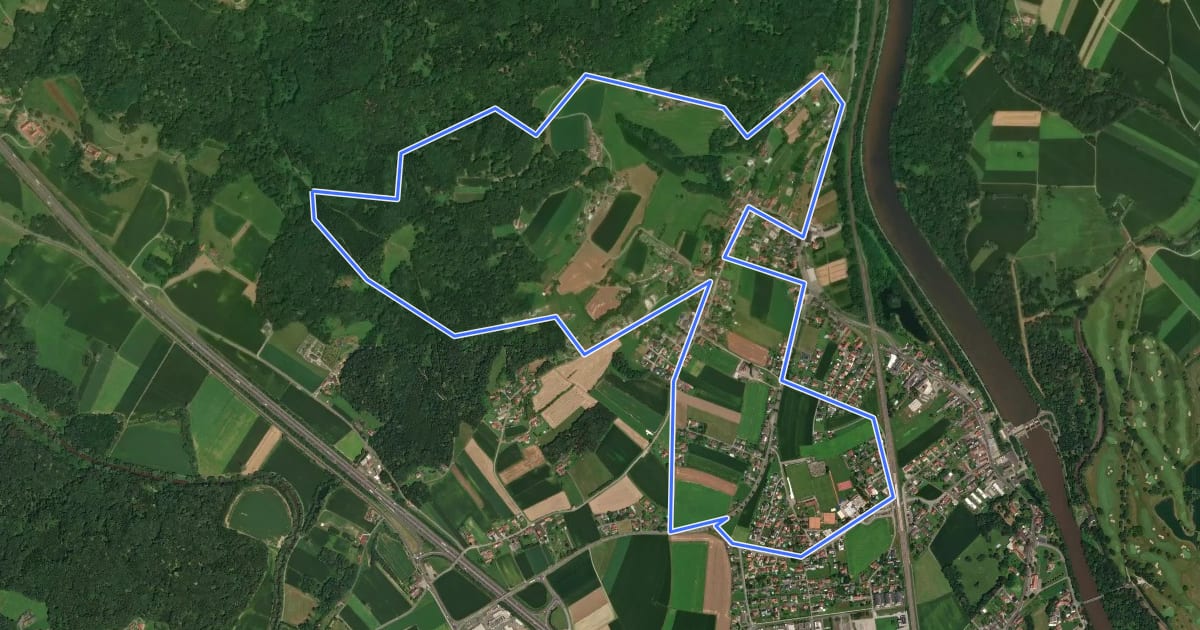 Маршрут Rundwanderweg Lebring на спутниковом снимке