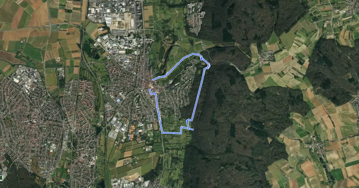 Маршрут Rundwanderweg Leimen 3: Weinwanderweg на спутниковом снимке