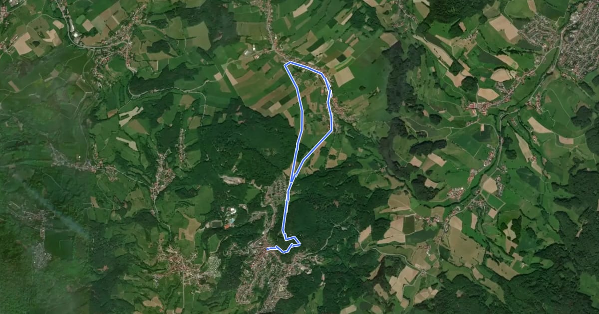 Маршрут Rundwanderweg Lindenfels 1: Wanderung nach Winterkasten на спутниковом снимке