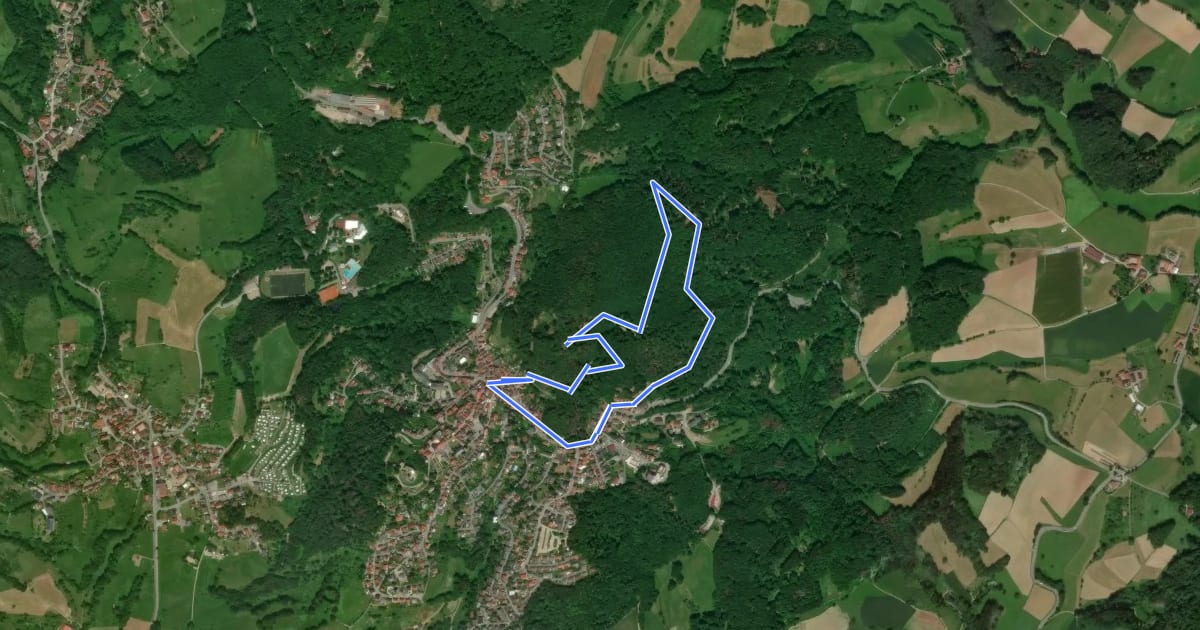 Маршрут Rundwanderweg Lindenfels 2: Schenkenberg-Weg на спутниковом снимке