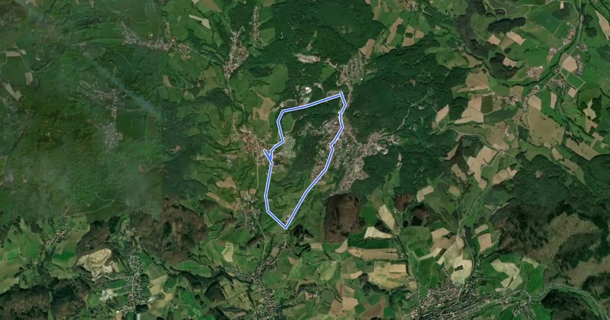 Маршрут Rundwanderweg Lindenfels 5: Schlierbach-Weg на спутниковом снимке