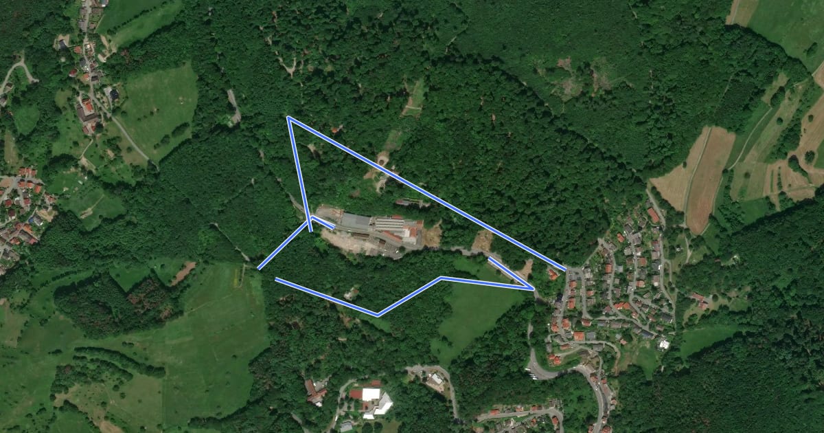 Маршрут Rundwanderweg Lindenfels Sauwaad 1: Steinbruchweg на спутниковом снимке