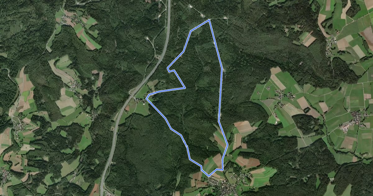 Маршрут Rundwanderweg Lindenhardt на спутниковом снимке