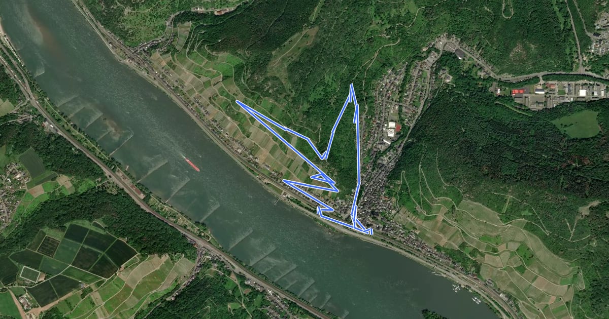 Маршрут Rundwanderweg Lorch 1 на спутниковом снимке