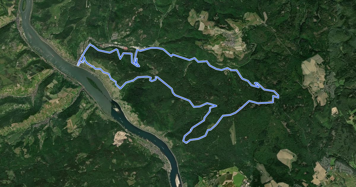 Маршрут Rundwanderweg Lorch 10 на спутниковом снимке