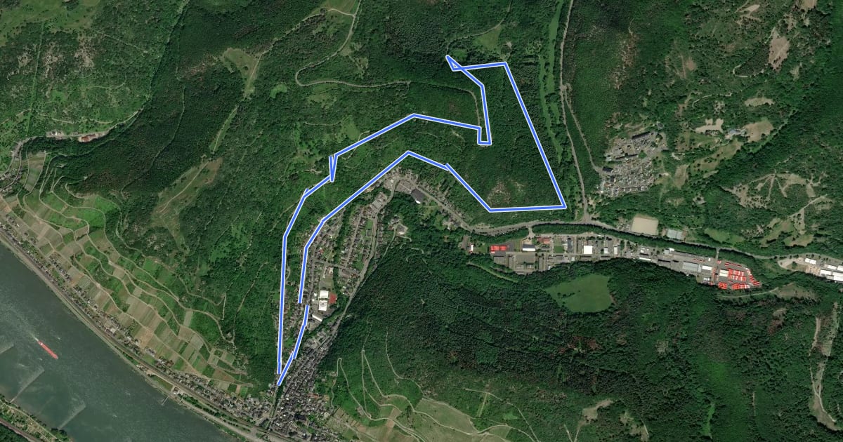 Маршрут Rundwanderweg Lorch 2 на спутниковом снимке