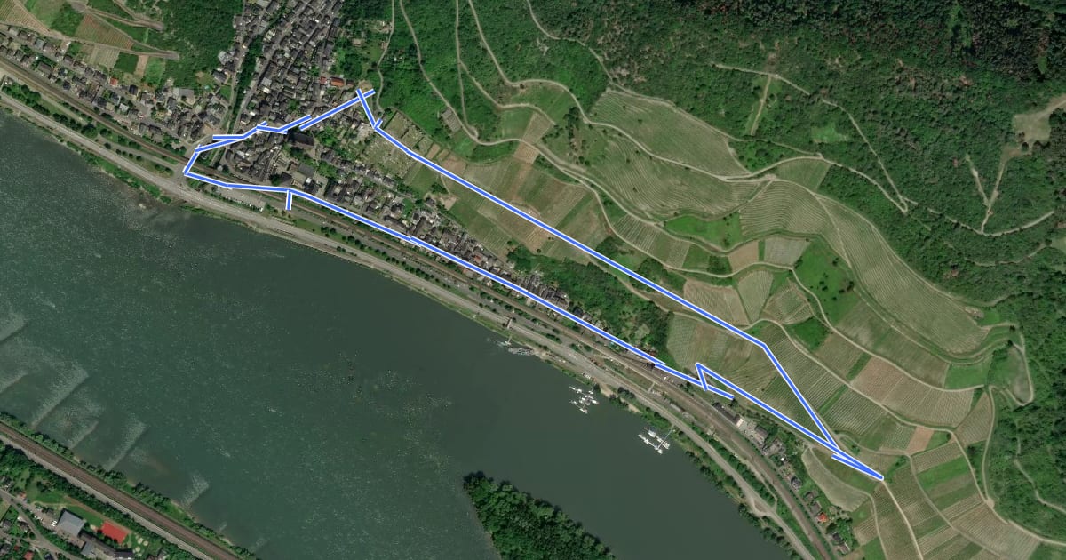 Маршрут Rundwanderweg Lorch 3 на спутниковом снимке