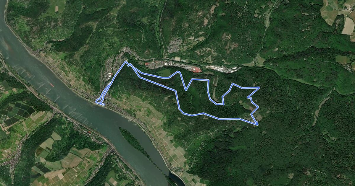 Маршрут Rundwanderweg Lorch 6 на спутниковом снимке