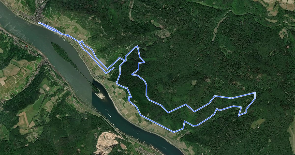 Маршрут Rundwanderweg Lorch 8 на спутниковом снимке