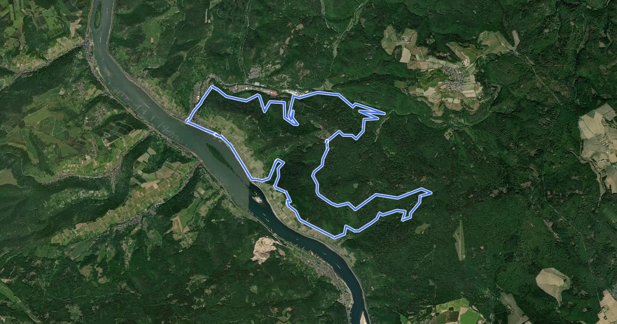 Маршрут Rundwanderweg Lorch 9 на спутниковом снимке