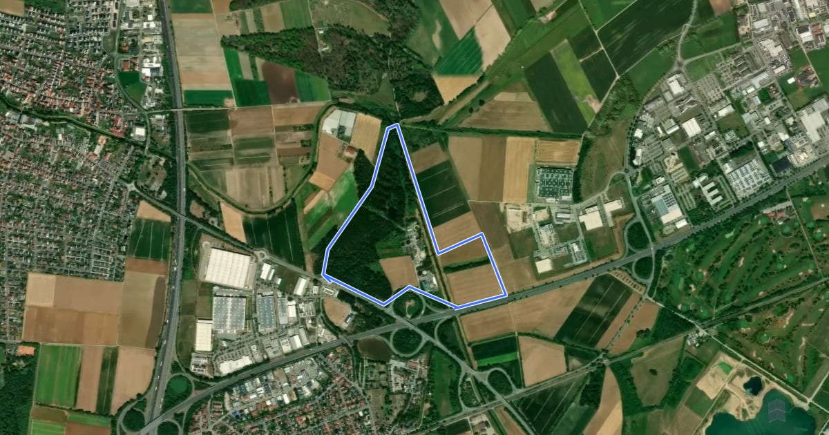 Маршрут Rundwanderweg Lorsch Teschenauer Berg 1: Eichen-Weg на спутниковом снимке