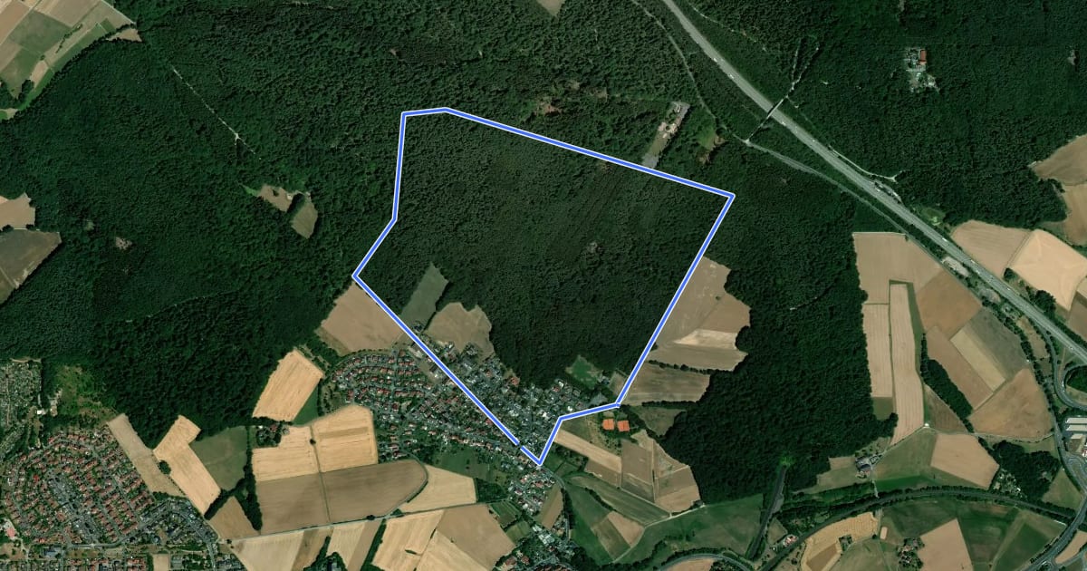 Маршрут Rundwanderweg Lotterberg на спутниковом снимке