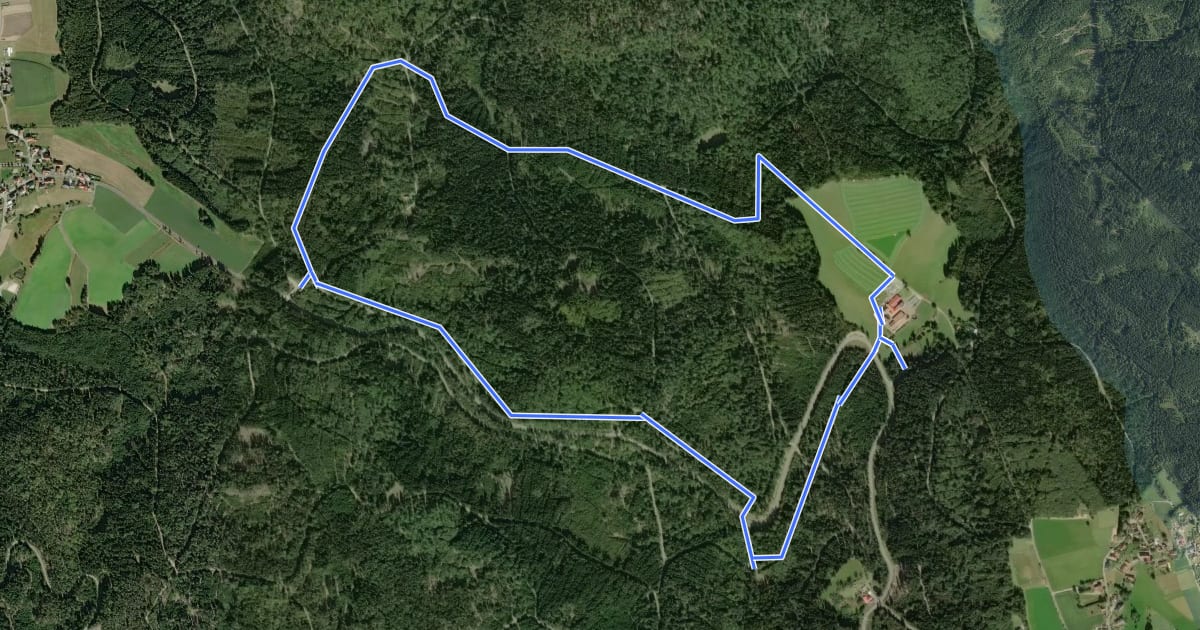Маршрут Rundwanderweg Mühle на спутниковом снимке