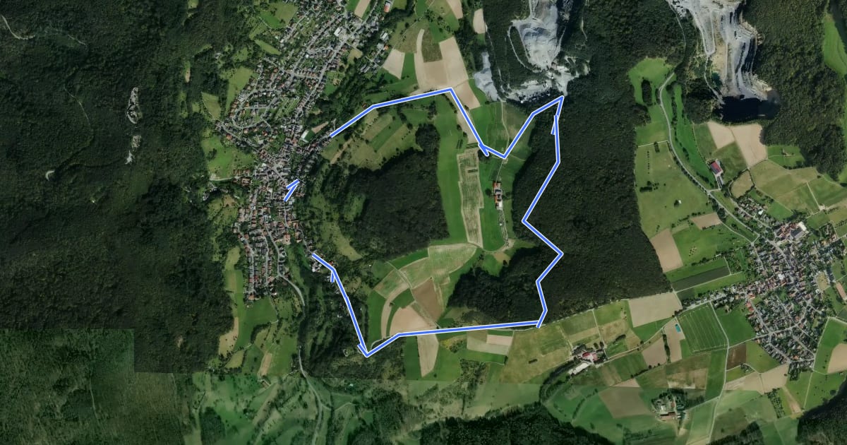 Маршрут Rundwanderweg Mühltal 2 на спутниковом снимке