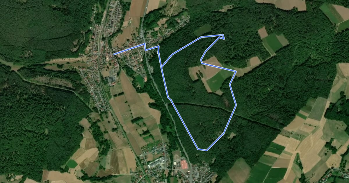 Маршрут Rundwanderweg Mümling-Grumbach 2 : Hardt-Berg-Weg на спутниковом снимке