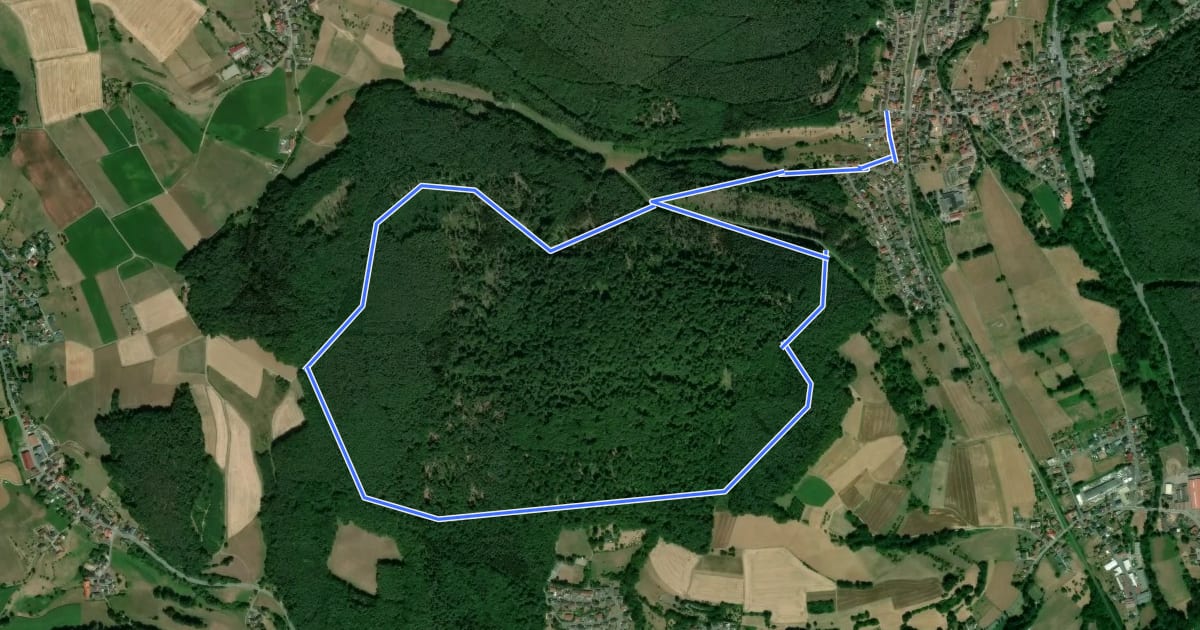 Маршрут Rundwanderweg Mümling-Grumbach 3 : Mönchhöhen-Weg на спутниковом снимке