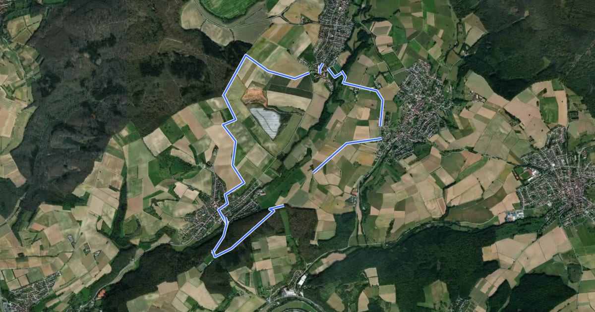 Маршрут Rundwanderweg Mönchzell Sportplatz 3: Kloster-Weg на спутниковом снимке