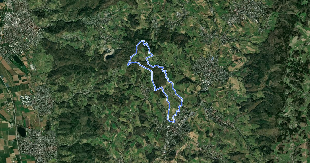 Маршрут Rundwanderweg Mörlenbach 4: Obstwiesenweg на спутниковом снимке
