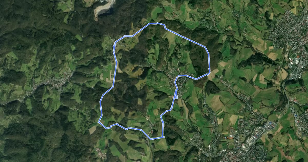 Маршрут Rundwanderweg Mörlenbach 5: Bonsweiher-Wanderung на спутниковом снимке