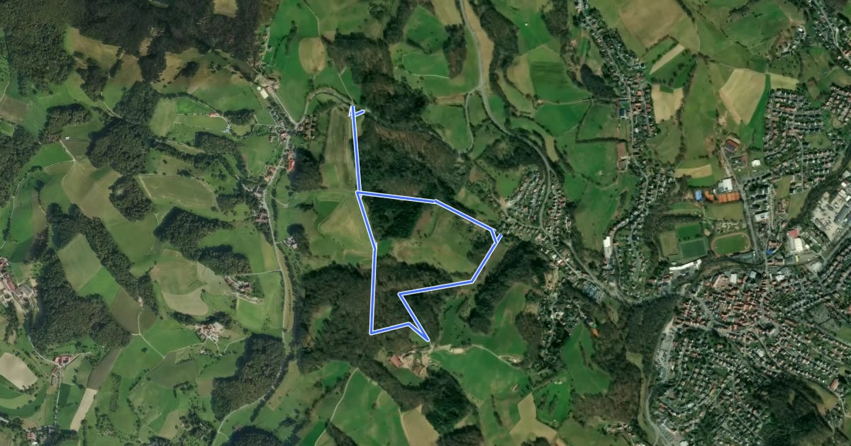 Маршрут Rundwanderweg Mörlenbach Ebertsklingen 4: Wolfsgarten-Weg на спутниковом снимке