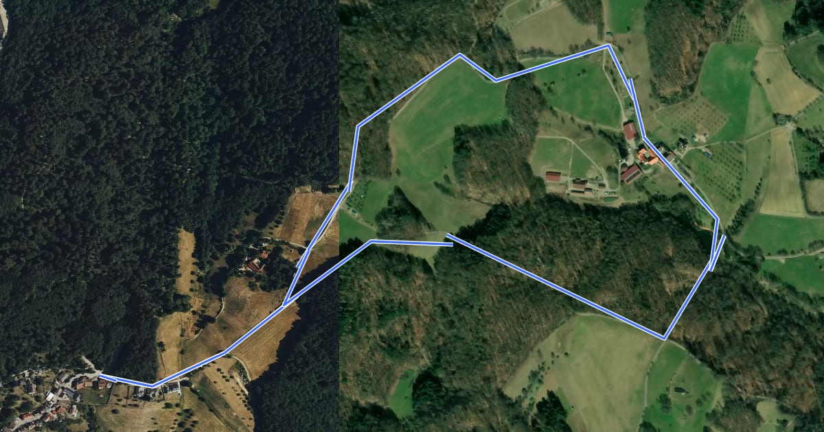 Маршрут Rundwanderweg Mörlenbach Frauenhecke 8: Zigeunerkopf-Weg на спутниковом снимке