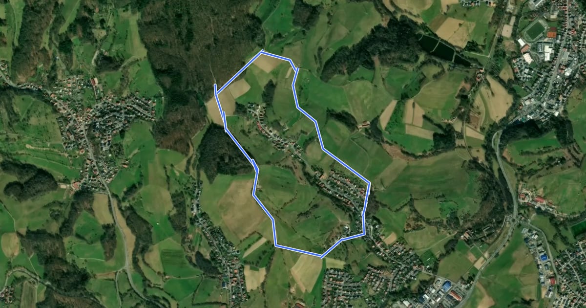 Маршрут Rundwanderweg Mörlenbach Waldsee 5: Albersbacher-Hang-Weg на спутниковом снимке