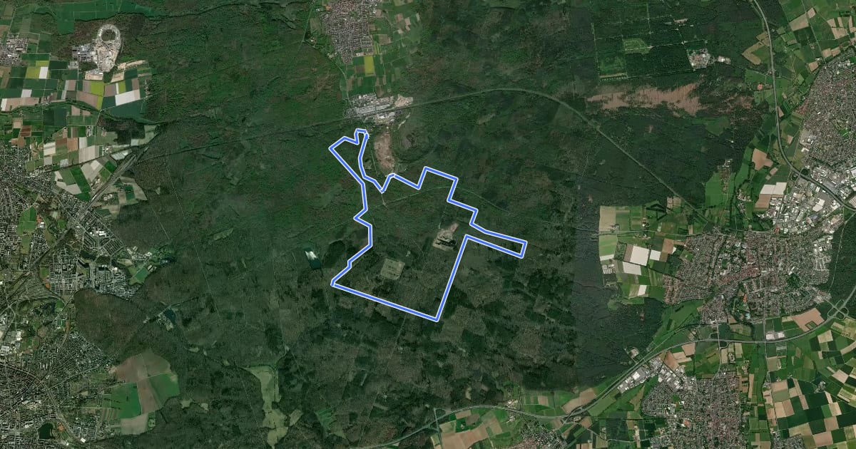 Маршрут Rundwanderweg Messel 2: Ölschiefer-Weg на спутниковом снимке