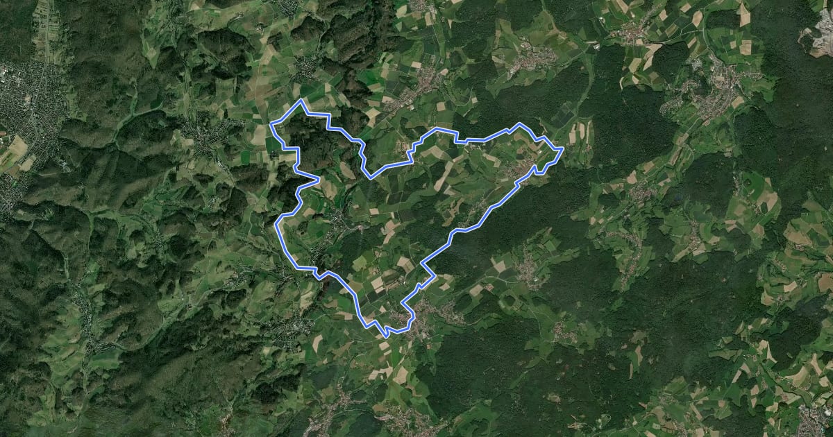 Маршрут Rundwanderweg Modautal 2 на спутниковом снимке