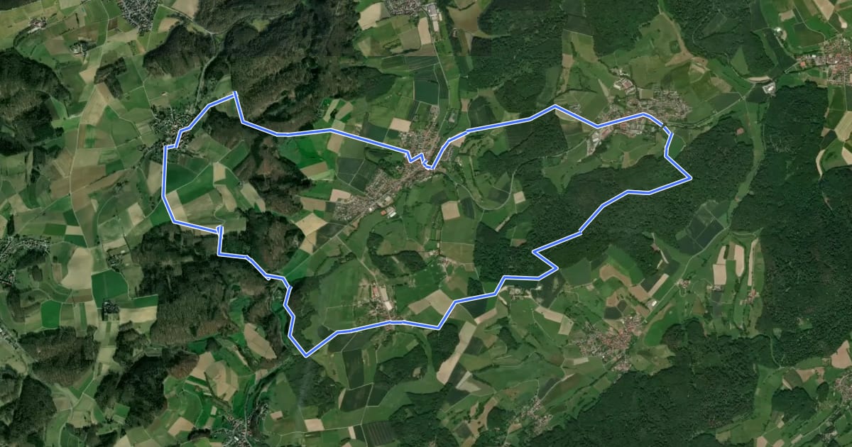 Маршрут Rundwanderweg Modautal 3 на спутниковом снимке