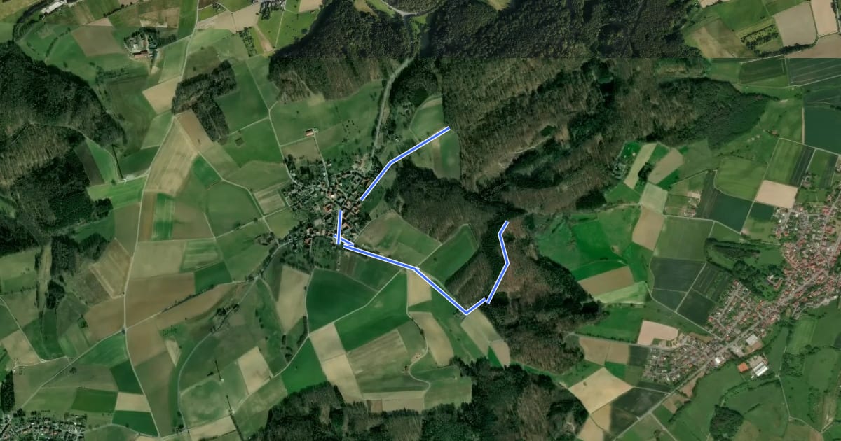 Маршрут Rundwanderweg Modautal Am Kirchwald 3: Kapellen-Weg на спутниковом снимке