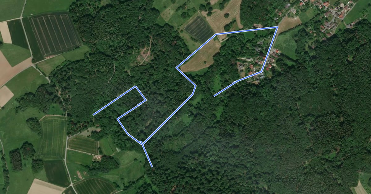 Маршрут Rundwanderweg Modautal Johannesberg 3: Jockelswiesen-Weg на спутниковом снимке