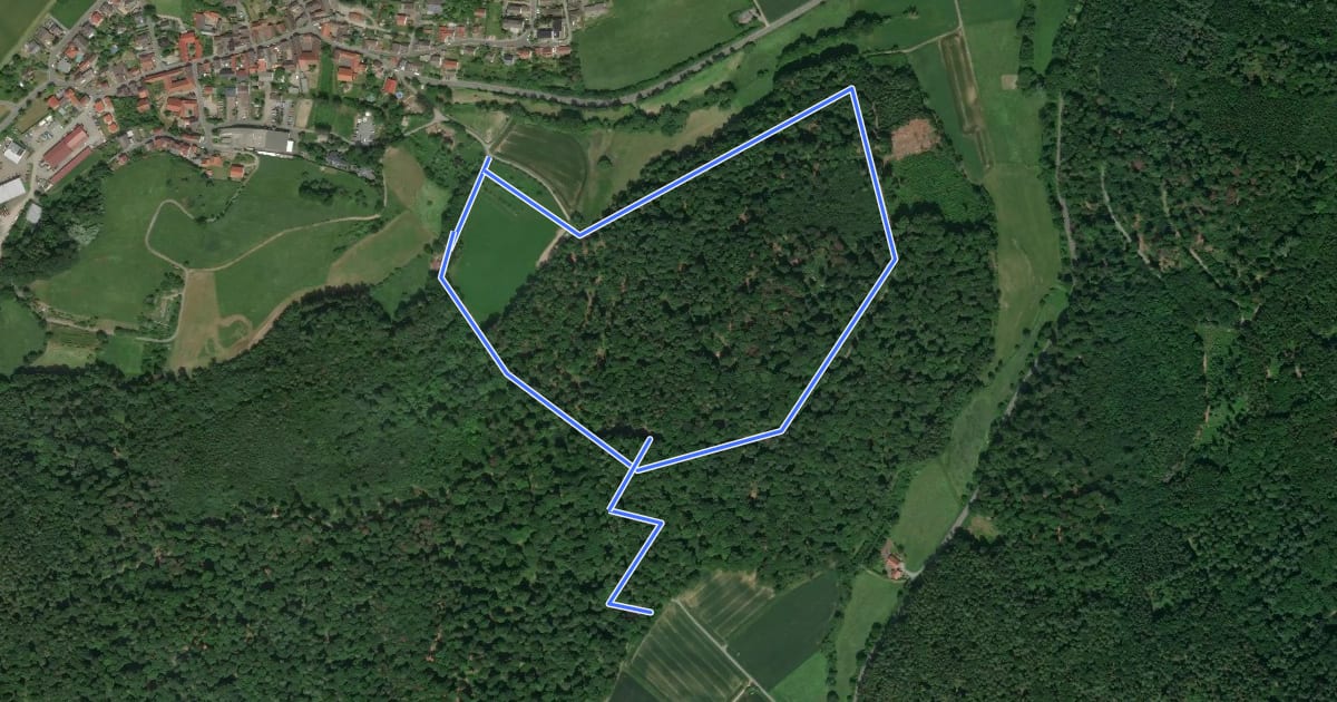 Маршрут Rundwanderweg Modautal Schnakenmühle 2: Gute-Berg-Weg на спутниковом снимке