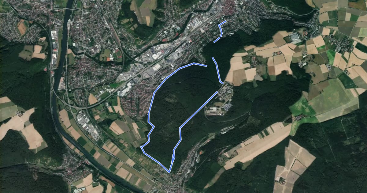 Маршрут Rundwanderweg Mosbach 3: Neckarzimmern-Weg на спутниковом снимке
