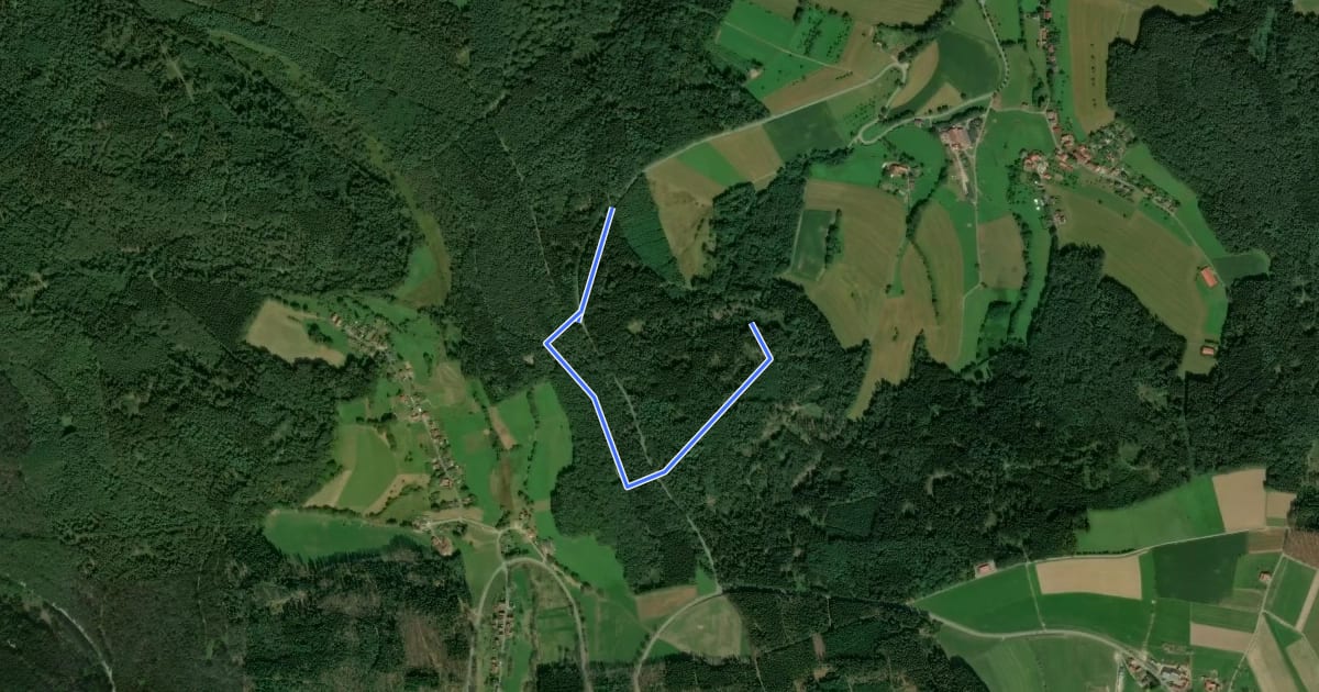 Маршрут Rundwanderweg Mossautal Harrasloch 1: Am-Bild-Weg на спутниковом снимке