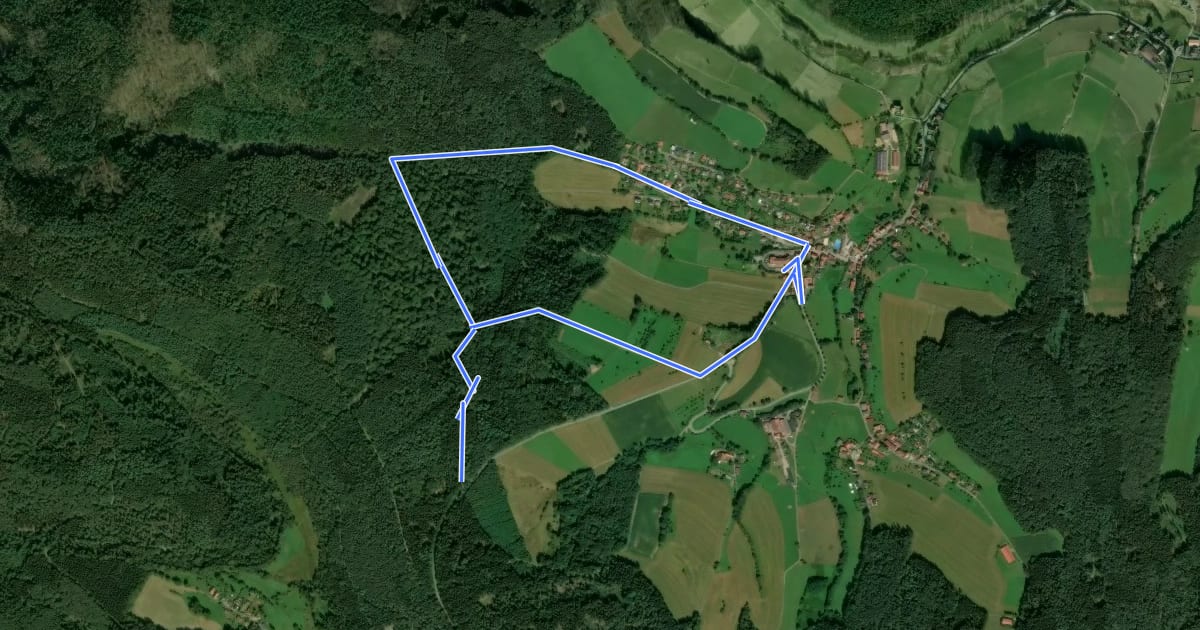 Маршрут Rundwanderweg Mossautal Harrasloch 5: Mornsbach-Weg на спутниковом снимке