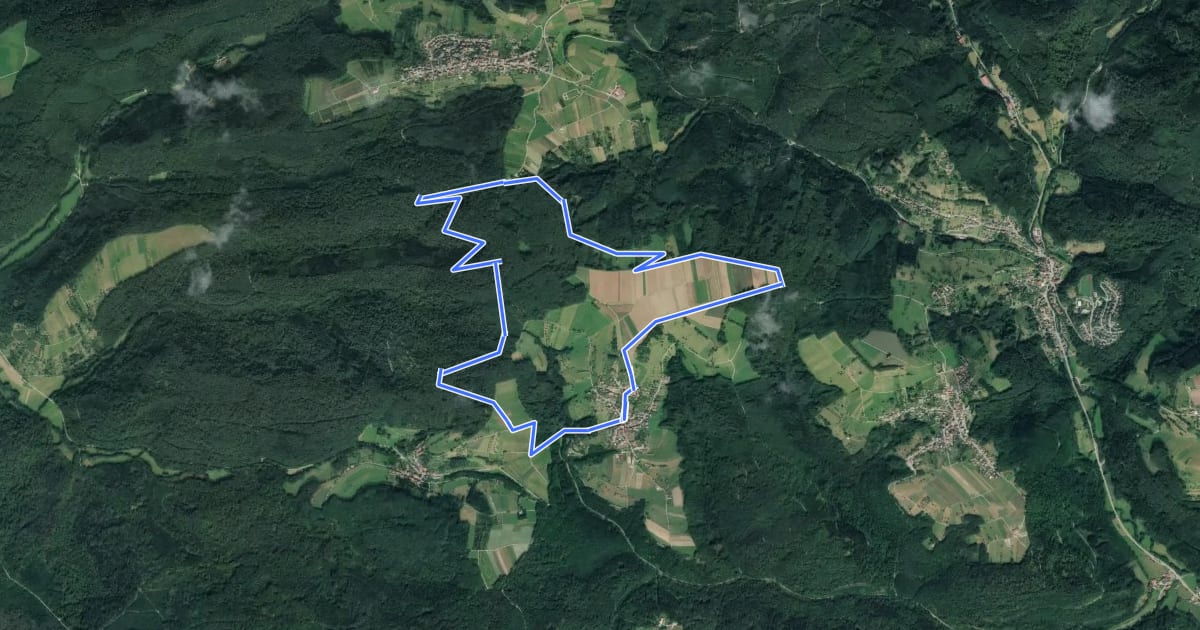 Маршрут Rundwanderweg N2 на спутниковом снимке