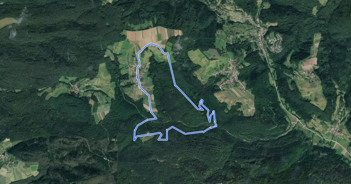 Маршрут Rundwanderweg N4 на спутниковом снимке