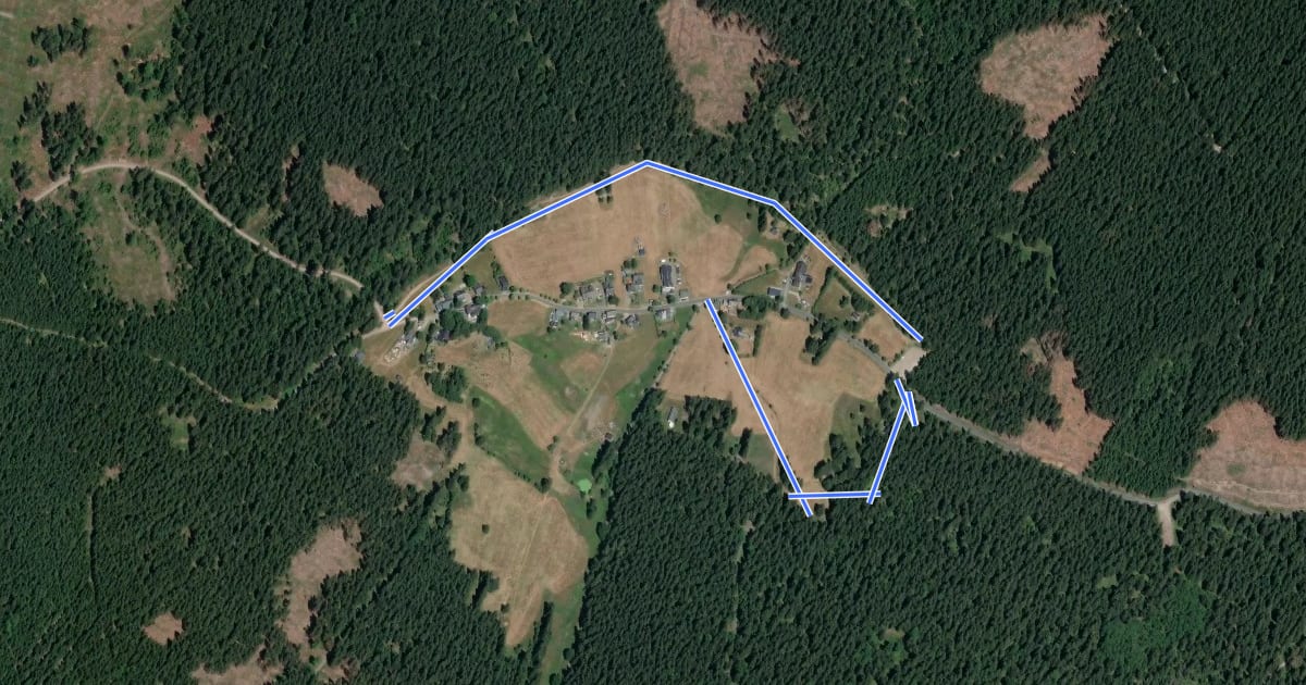 Маршрут Rundwanderweg Naturlehrpfad на спутниковом снимке