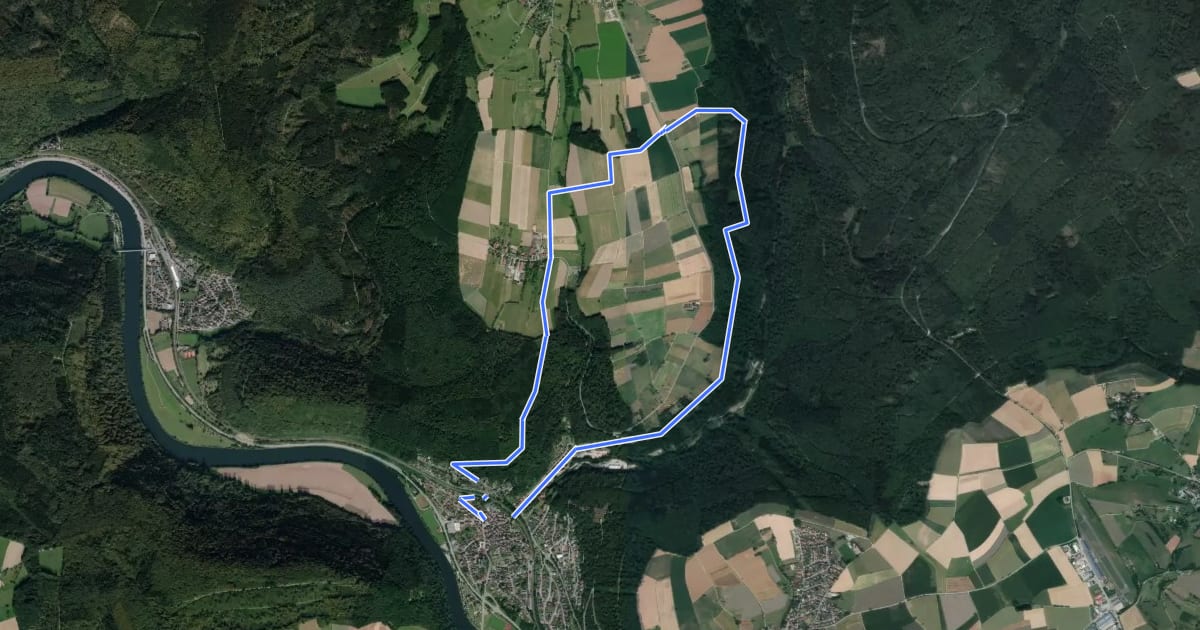 Маршрут Rundwanderweg Neckargerach 2: Knoos-Weg на спутниковом снимке