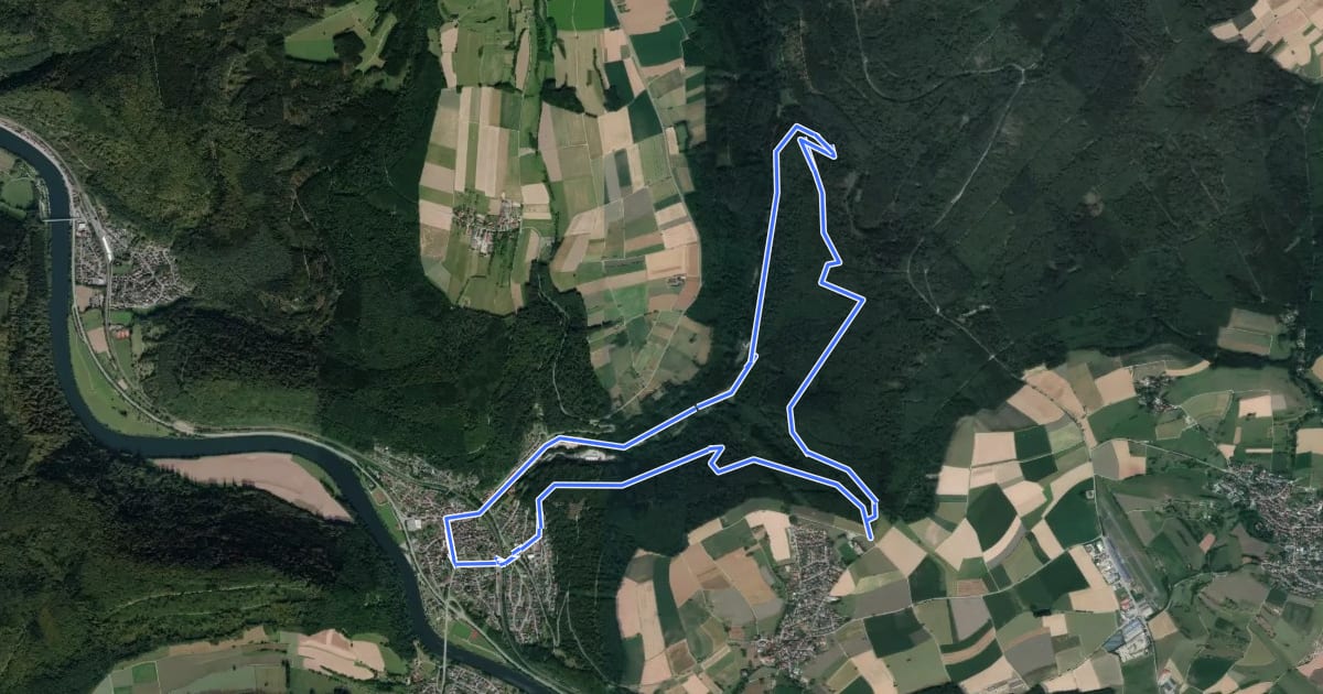 Маршрут Rundwanderweg Neckargerach 3: Läufertsmühlen-Weg на спутниковом снимке