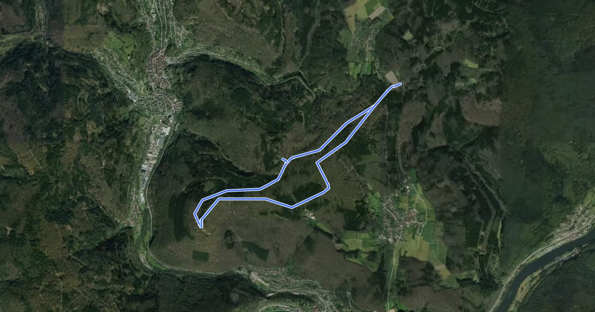 Маршрут Rundwanderweg Neckarsteinach Kreuzschlag 4: Felsenmeer-Weg на спутниковом снимке